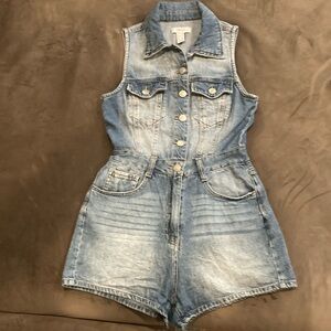 Like new, Sleeveless, Denim, Bodysuit